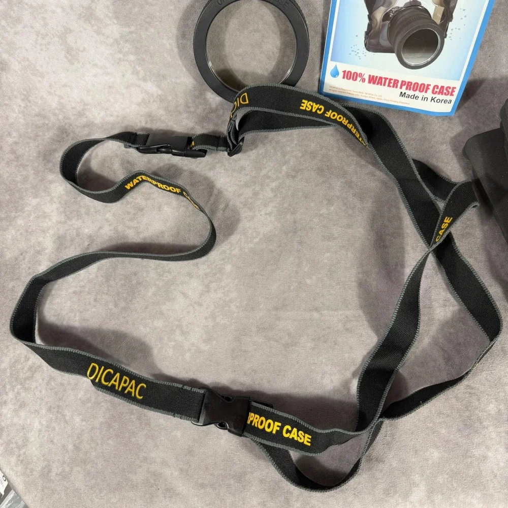 DiCAPac WP-S5 WP-S10 Waterproof SLR Case Accessories Lens Ring Strap Foam Manual